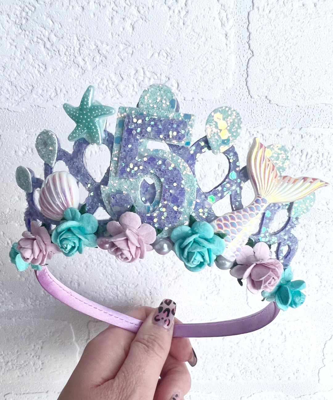 Mermaid Birthday Crown Tiara, Mermaid Tiara Alice Band Headband, Party Props, Girl Gifts - Etsy | Etsy (US)