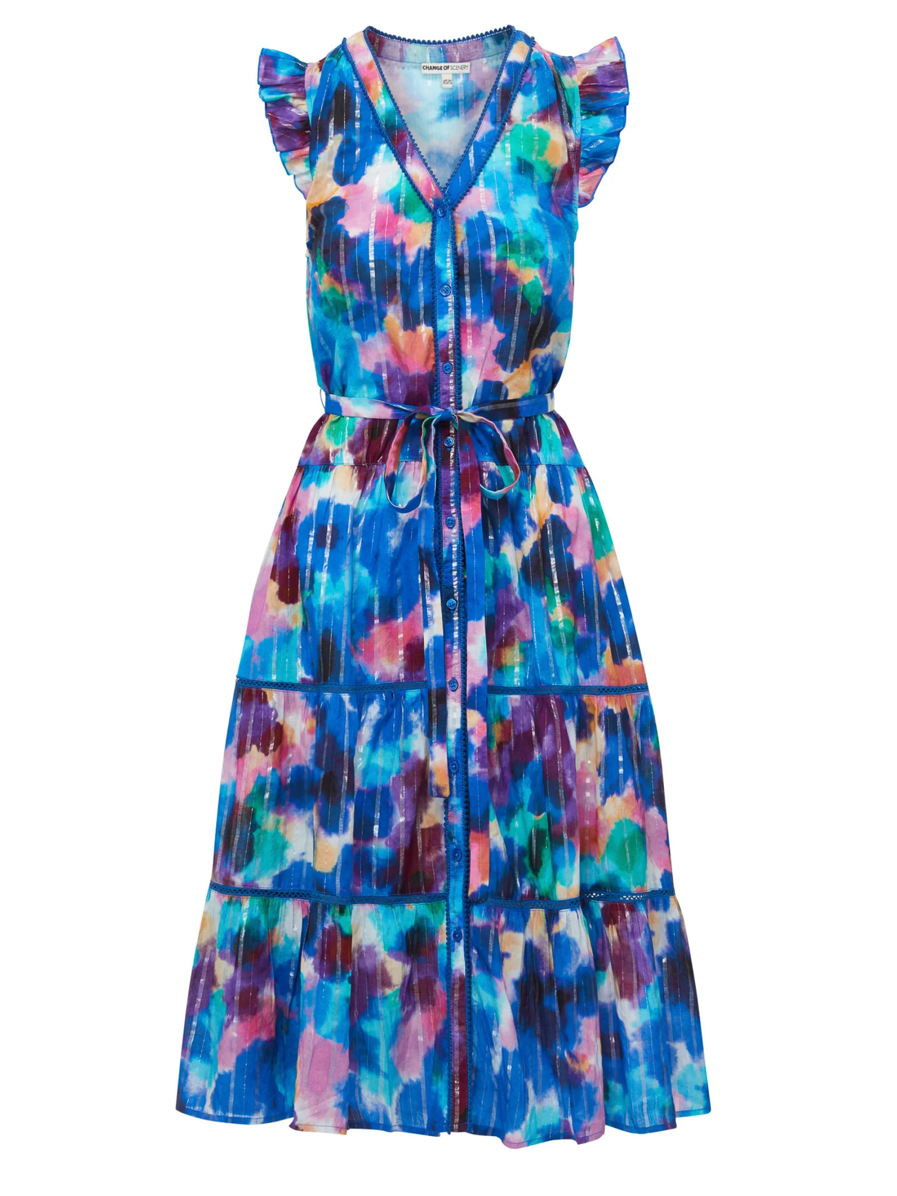 Emily Dress Giverny Gardens Metallic | Change of Scenery