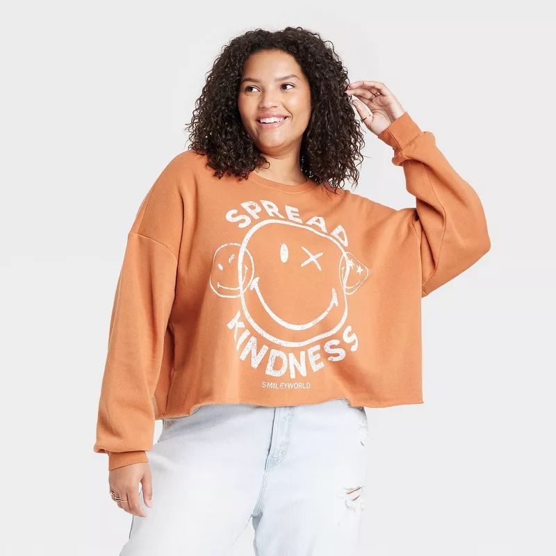 Women's Spread Kindness Graphic Sweatshirt - Brown | Target