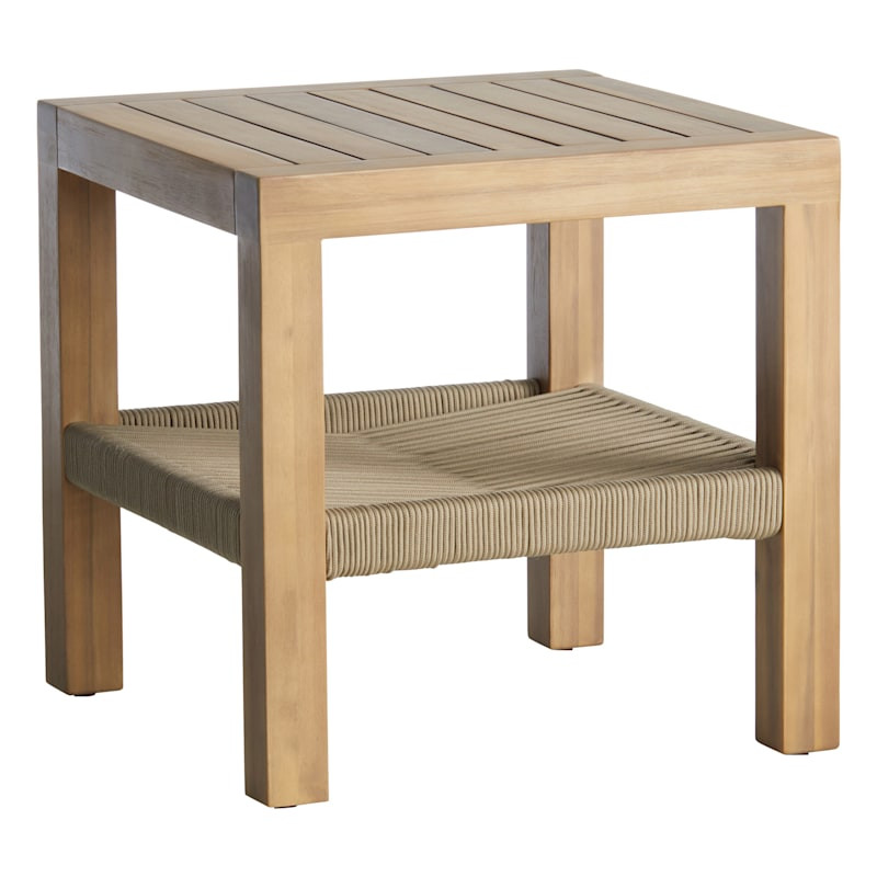 Honeybloom Park City Acacia Wood Outdoor End Table | At Home