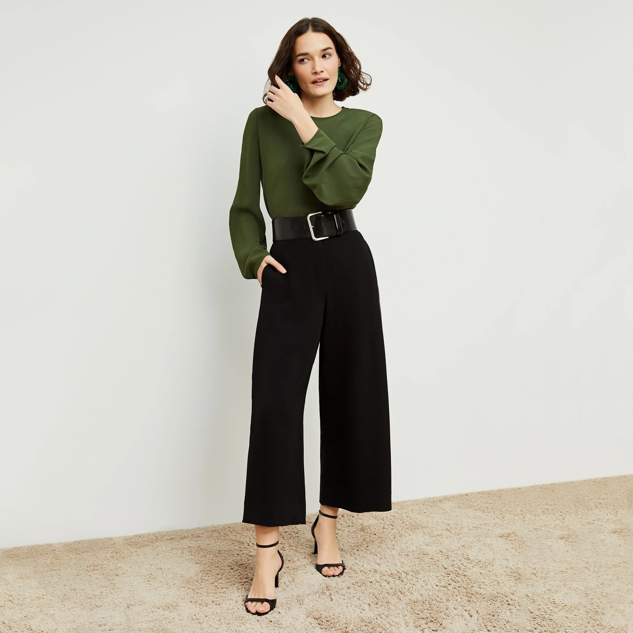 Zhou Culotte - Heavy Crepe :: Black | MM LaFleur