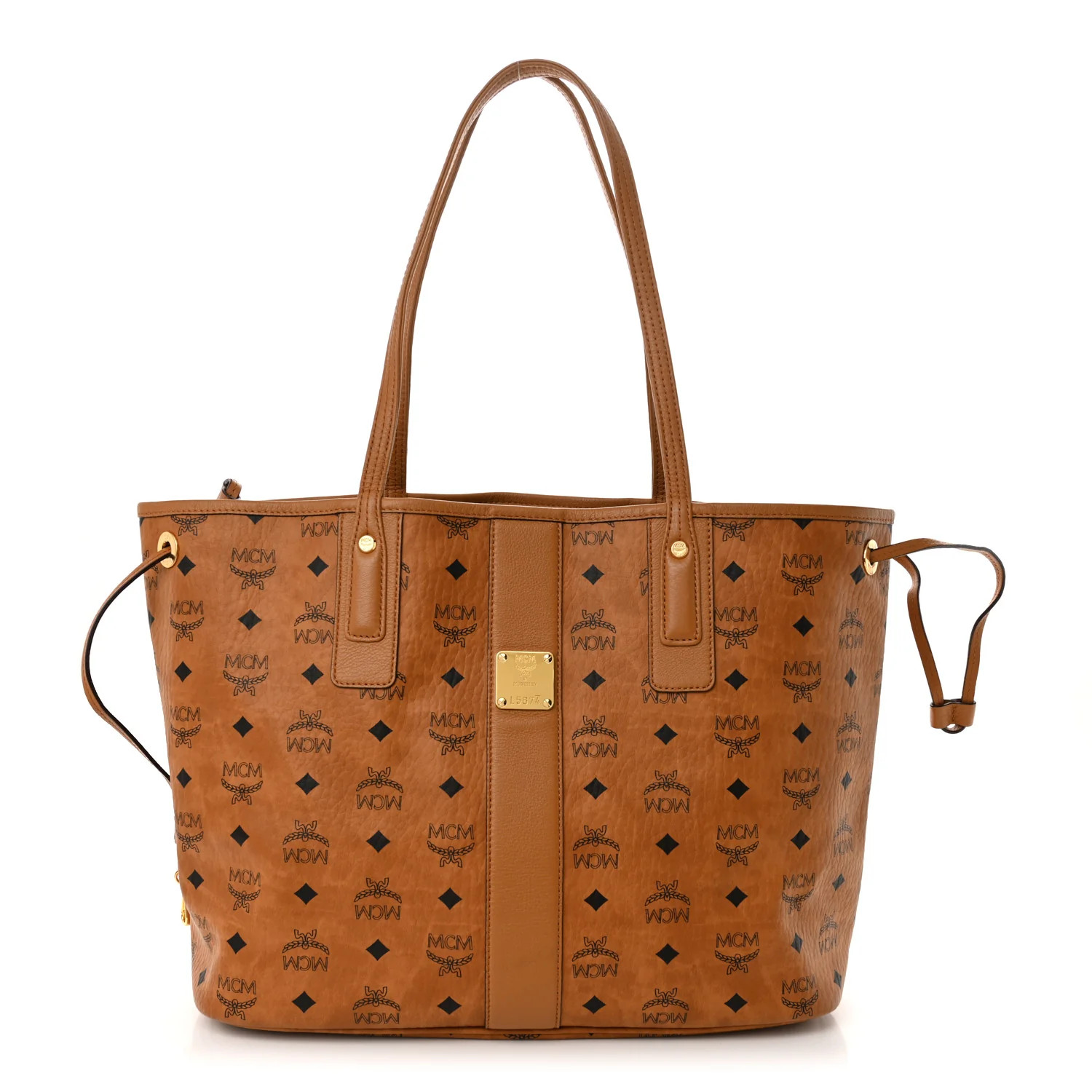 Visetos Medium Liz Reversible Shopper Tote Cognac | FASHIONPHILE (US)