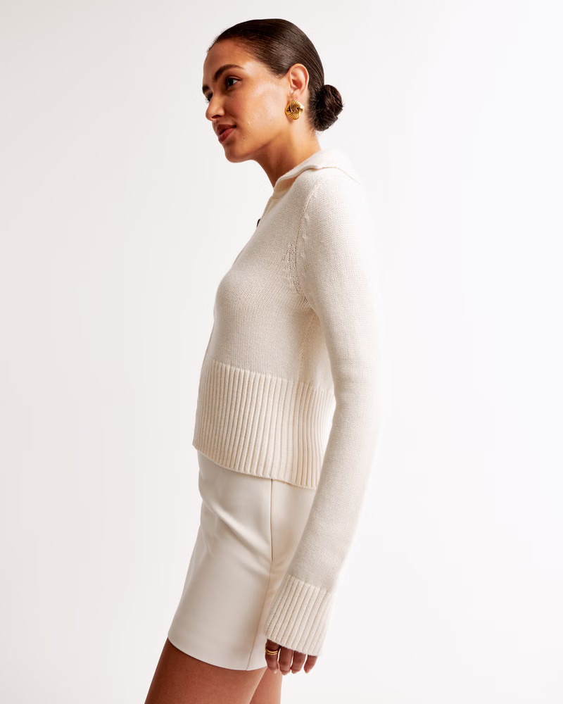 Women's Zip-Up Collared Cardigan | Women's Clearance | Abercrombie.com | Abercrombie & Fitch (US)