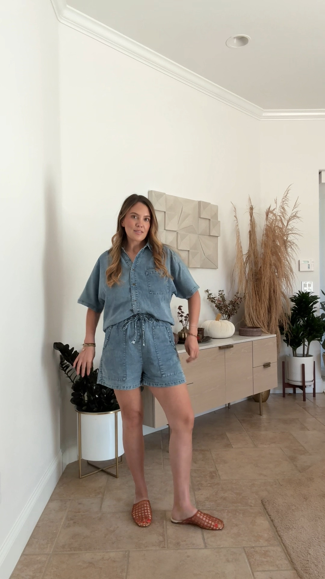 the cutest little denim set. i’m wearing size medium! 