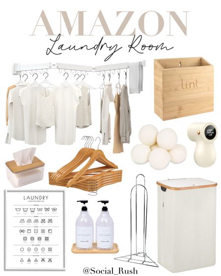 Laundry Room Essentials | Neutral Home | Bamboo Hangers, Hampers, Lint Collector, Hanger Organizer Stand, Fabric Shaver, Wool Balls, Dryer Sheet Holder, Detergent Dispensers, Retractable Wall Clothing Rack, Laundry Room Sign | #LaundryRoom #Founditonamazon #Amazon

#LTKfindsunder50 #LTKfindsunder100 #LTKhome