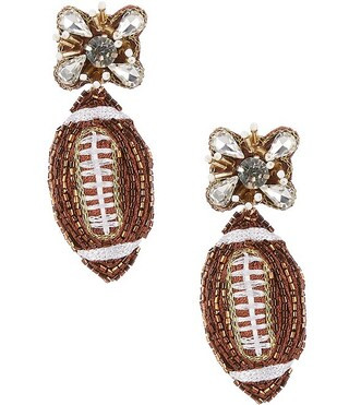 Anna & Ava Bead and Rhinestone Football Statement Drop Earrings | Dillard's | Dillard's