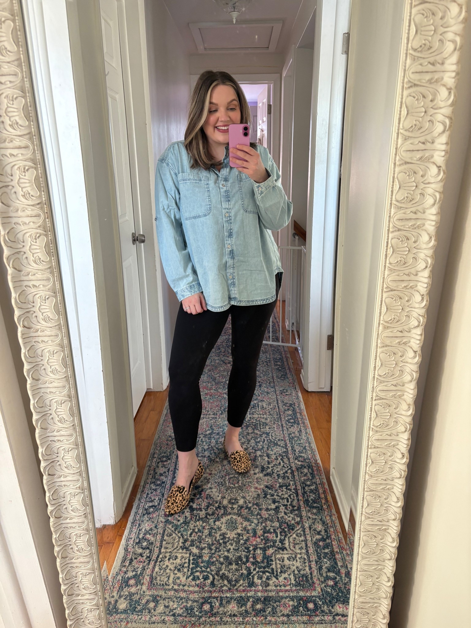 Love this oversized denim button up.  The buttons are functional, so it makes nursing super easy. These are also my favorite leggings of all time. 

Top - medium 
Leggings- medium 




#LTKMidsize #LTKFindsUnder50 #LTKootd