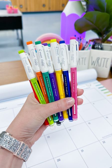  #ad As teachers, we know that our plans change. That’s why I’m loving the erasable FriXion fineliners by Pilot! I can color code my lesson plans with 12 fun colors and the ink is erasable! You can easily erase and rewrite lesson plans, calendar dates, notes and more!

@Target @pilotpenusa #Target #TargetPartner #PilotPen #PowerToThePen #FriXion

#LTKSeasonal #LTKworkwear #LTKfindsunder50