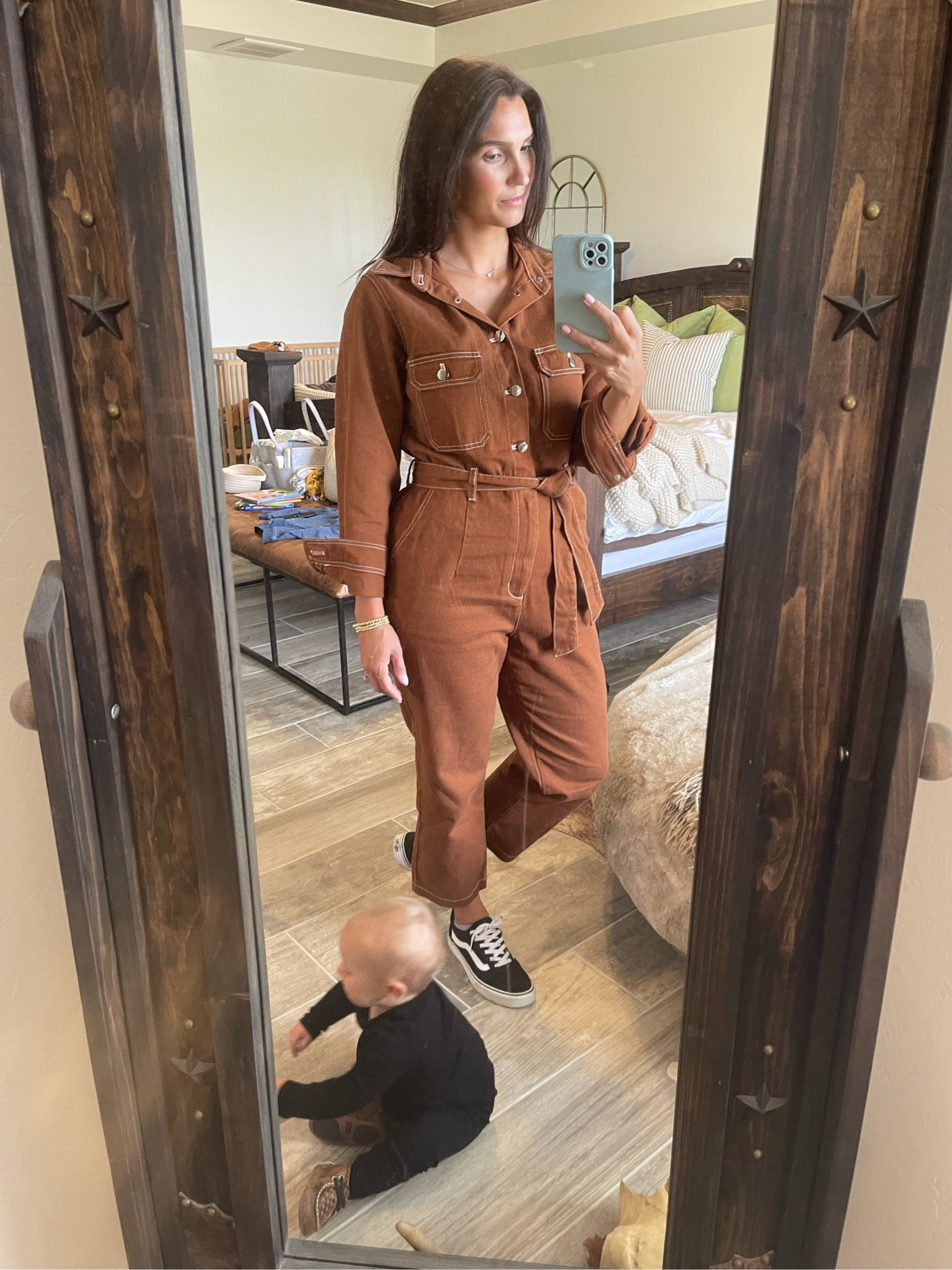 Red river outfit | SHEIN jumpsuit | brown jumpsuit | orange jumpsuit | baby SHEIN | romper jumpsuit | fall outfit | casual fall outfit | fall jumpsuit 

#LTKunder50 #LTKbaby #LTKSeasonal