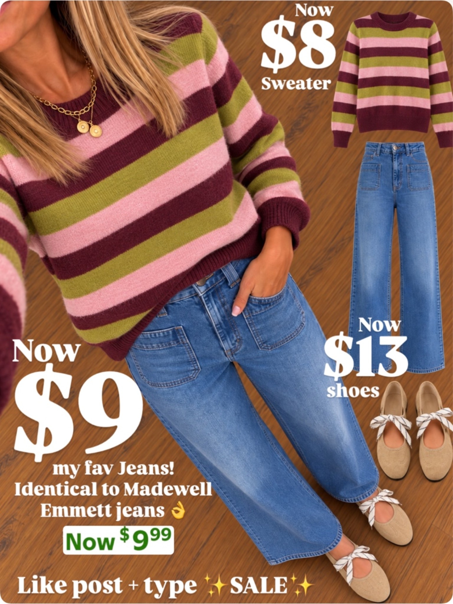 $9 Walmart🚨✨ Walmart outfits You’ll giving Zara, Anthro + SPANX you’ll Actually Wear on Repeat! My fave jeans identical to Madewell Emmett Jean are $9 on SALE! 👖Plus $8 sweaters & dresses, $12 Fall shoes & new holiday dresses and rhinestone cardigans!
.
🛍️sizing 5’2” 135lbs. Small top medium bottom /dress
.
#walmartclearance #amazonfashionfinds #walmartfashion #walmartdeals #targetstyle 
Walmart sale, two piece sets, holiday outfit, plaid dress, rhinestone cardigan, stripe set, stripe set Walmart, two piece sets, prime day, Amazon prime day, fall outfit ideas, fall dress, fall shoes, boots, lululemon, real touch flowers, target teachers, summer dress , clearance, Walmart, resortwear, travel outfit, summer sale, Amazon and Target outfits for Women, discount codes, gifts for her, discount codes, sale,

#LTKSaleAlert #LTKPetite #LTKHome