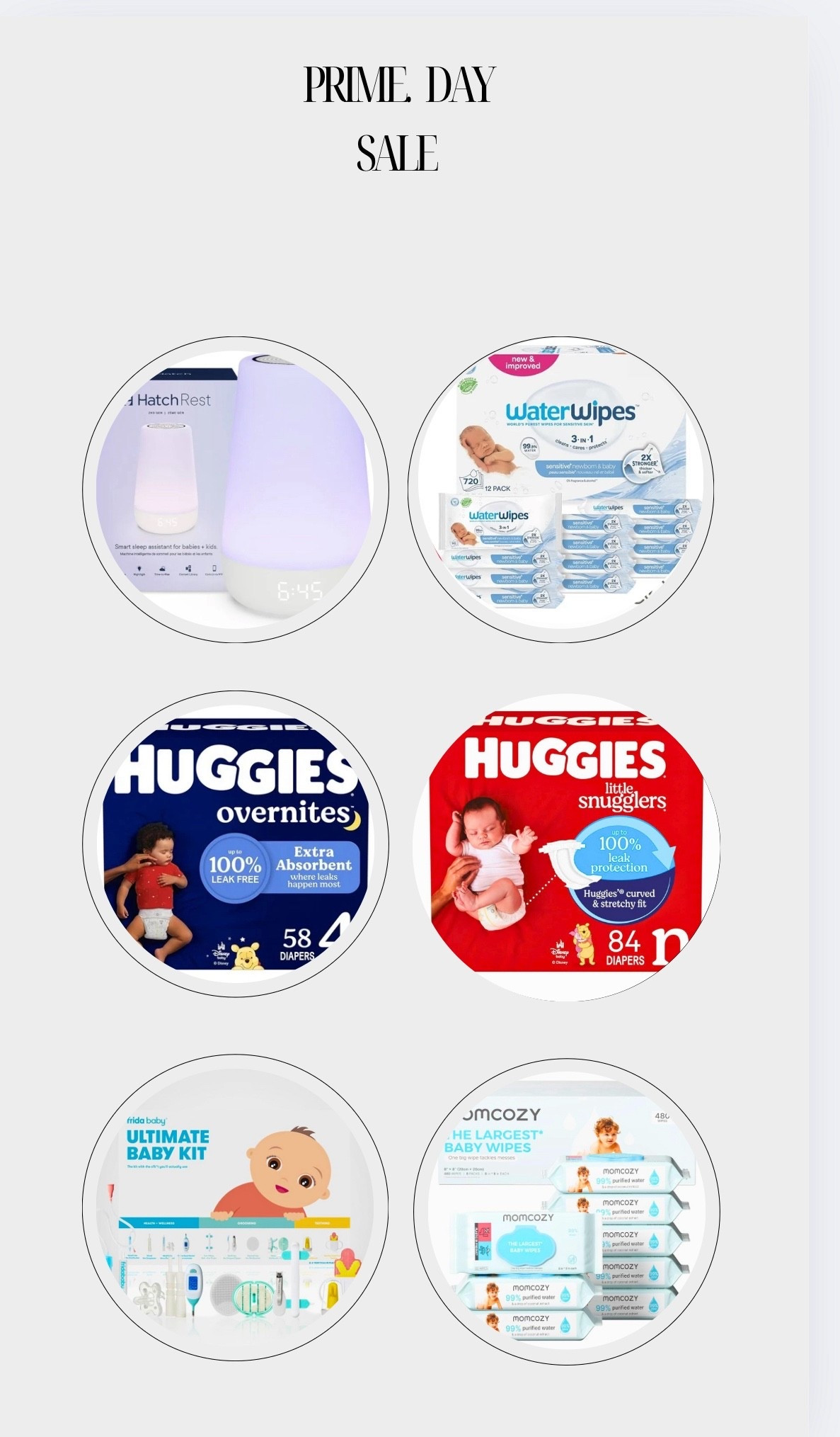 🍼 PRIME DAY BABY ESSENTIALS 🍼
Some of our most-used baby + toddler favorites are on sale right now — perfect time to stock up! 👏

🌙 Hatch Sound Machine – couldn’t live without this for bedtime 🙌
👶 Huggies Diapers + Huggies Overnights – reliable, comfy, and keep baby dry through the night
💧 Water Wipes – gentle + perfect for sensitive skin
🩵 Momcozy Wipes – my personal fave (they’re SO soft and clean so well!)
🧰 Frida Baby Kit – literally everything you need for those newborn moments and beyond

If you’re a new mom, expecting, or just restocking — this is your sign to grab them while they’re on sale! 🛒💖

#PrimeDayDeals #AmazonBabyFinds #MomLifeMustHaves #BabyEssentials #HatchSoundMachine #Momcozy #FridaBaby #Huggies #WaterWipes #PrimeDay2025 #MomApproved

#LTKBaby #LTKSaleAlert #LTKBump
