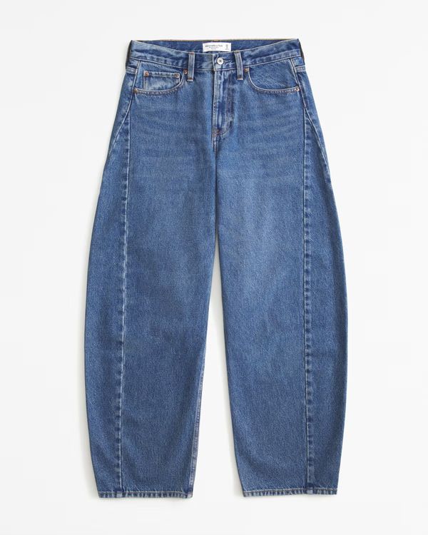 Women's Mid Rise Barrel Jean | Women's Bottoms | Abercrombie.com | Abercrombie & Fitch (UK)