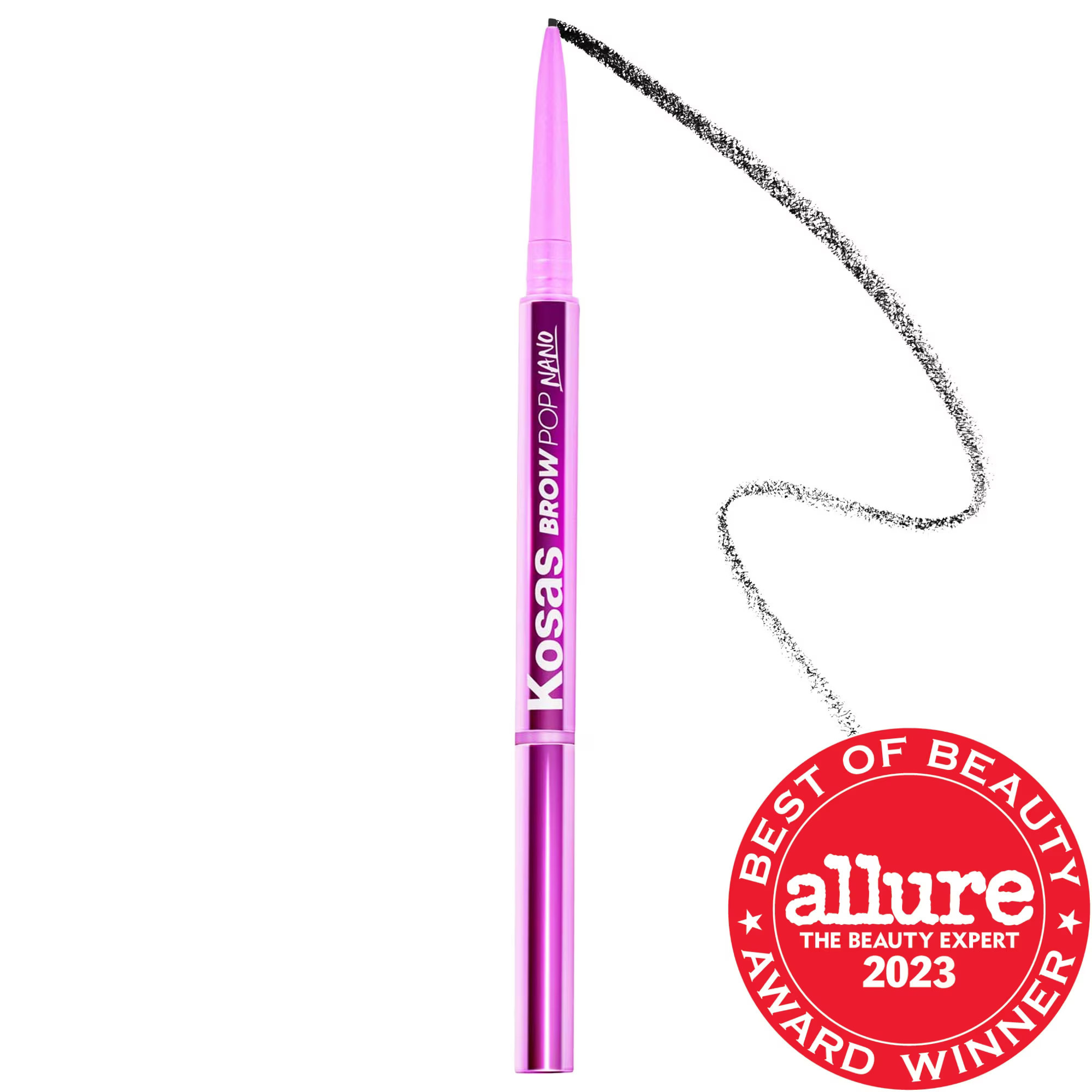 Kosas Brow Pop Nano Ultra-Fine Detailing + Feathering Eyebrow Pencil Black 0.001 oz / 0.03 g | Sephora (US)