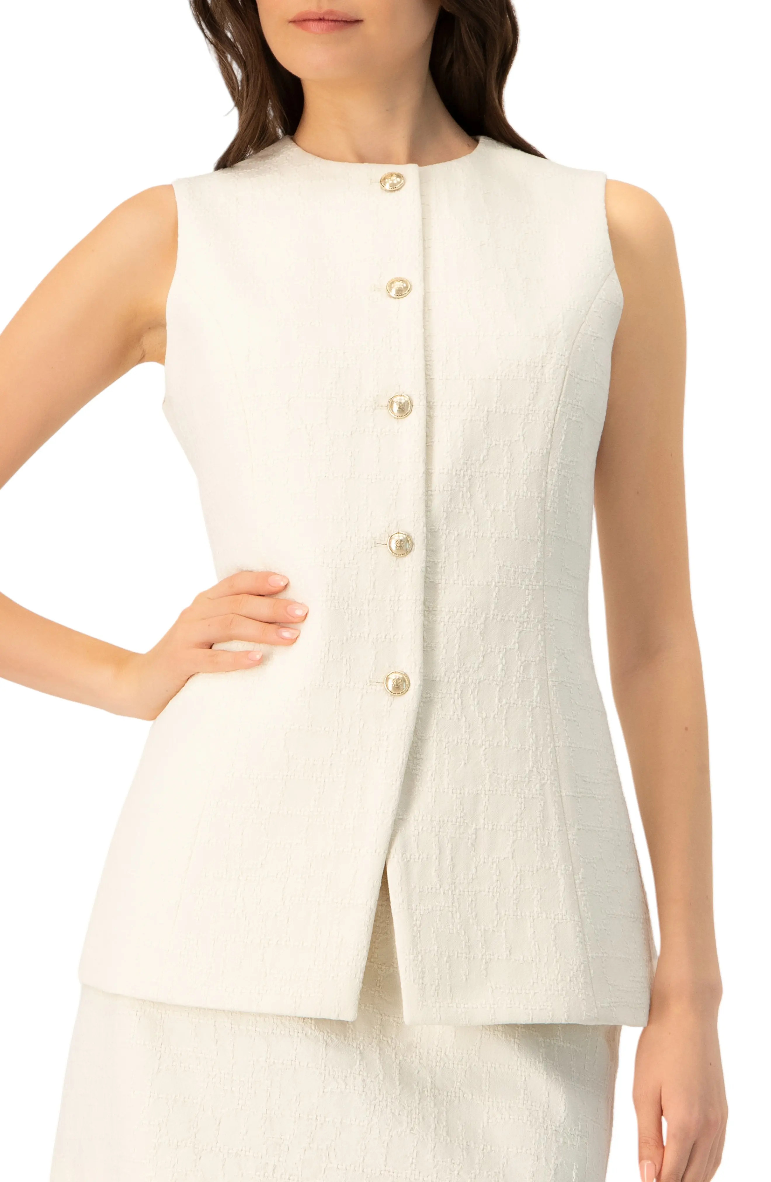 IVONNE Tailored Vest with Front Buttons (Women) | Nordstrom | Nordstrom