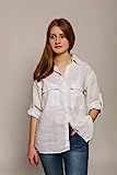 Women's White Linen Shirt - Casual Button Down Shirt with Two Pockets - Different Sizes | Amazon (US)