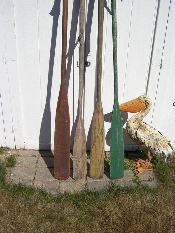 Painted Wooden Boat Oars 83 LONG Wood Oar Canoe Paddle - Etsy | Etsy (US)