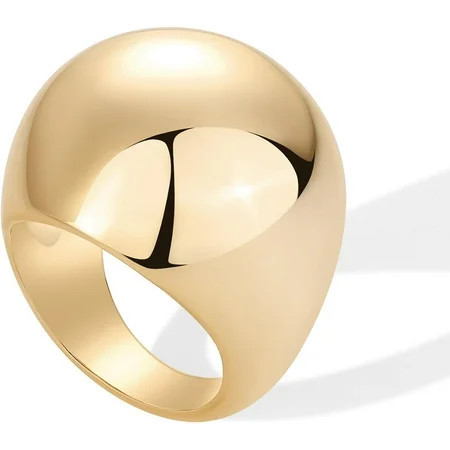 14K Gold Plated Chunky Domed Statement Ring for Women | Lightweight Trendy Sphere Rings | Statement Jewelry | Walmart (US)