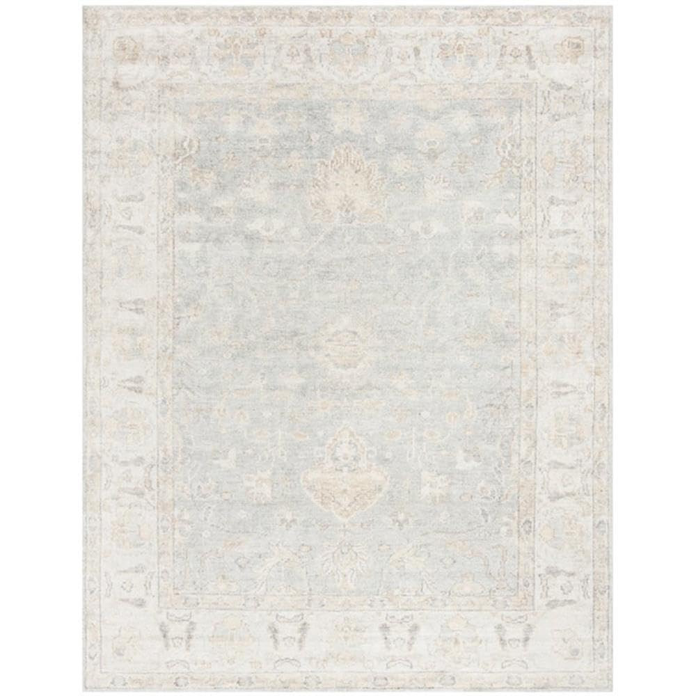 SAFAVIEH Maharaja Collection Area Rug - 8' x 10', Light Blue & Ivory, Hand-Knotted Traditional Viscose, Ideal for High Traffic Areas in Living Room, Bedroom (MHJ415A) | Amazon (US)