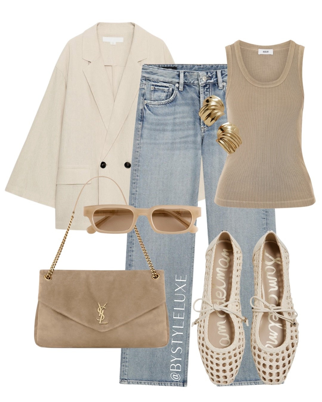 SOFT NEUTRALS - A @Zara linen blazer styled with textured pieces to elevate the everyday look for spring 

#blazer #jeans #springoutfit 

#LTKjeans #LTKspring #LTKshoes