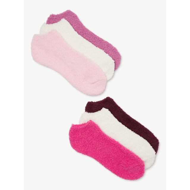 Joyspun Women's Low Cut Cozy Socks, 6-Pack, Size 4-10 - Walmart.com | Walmart (US)