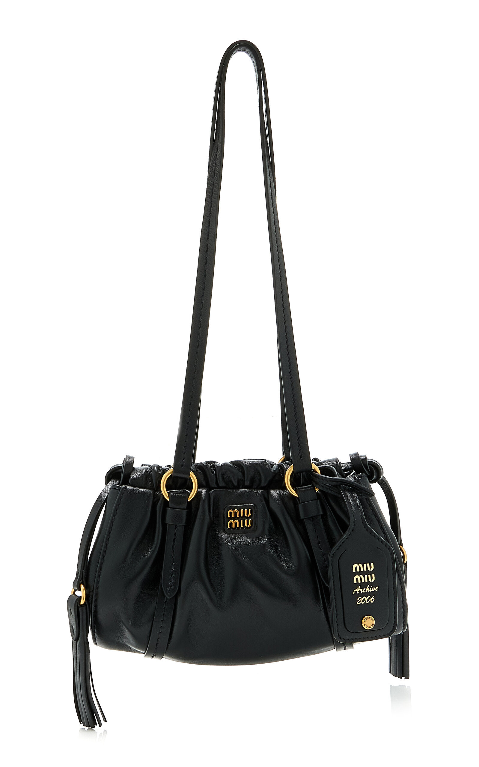 Miu Miu - 2006 Mini Joie Leather Shoulder Bag - Black - OS - Moda Operandi | Moda Operandi (Global)