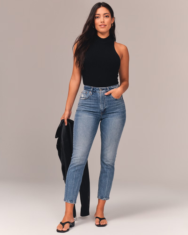 Curve Love High Rise Mom Jeans | Abercrombie & Fitch (US)