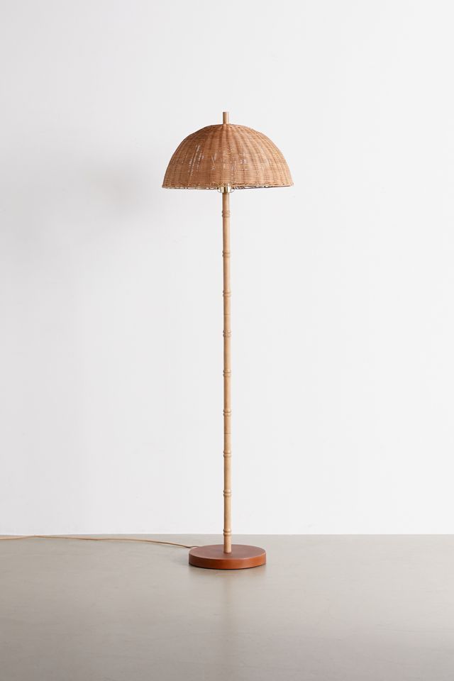 Willow Rattan Floor Lamp | Urban Outfitters (US and RoW)