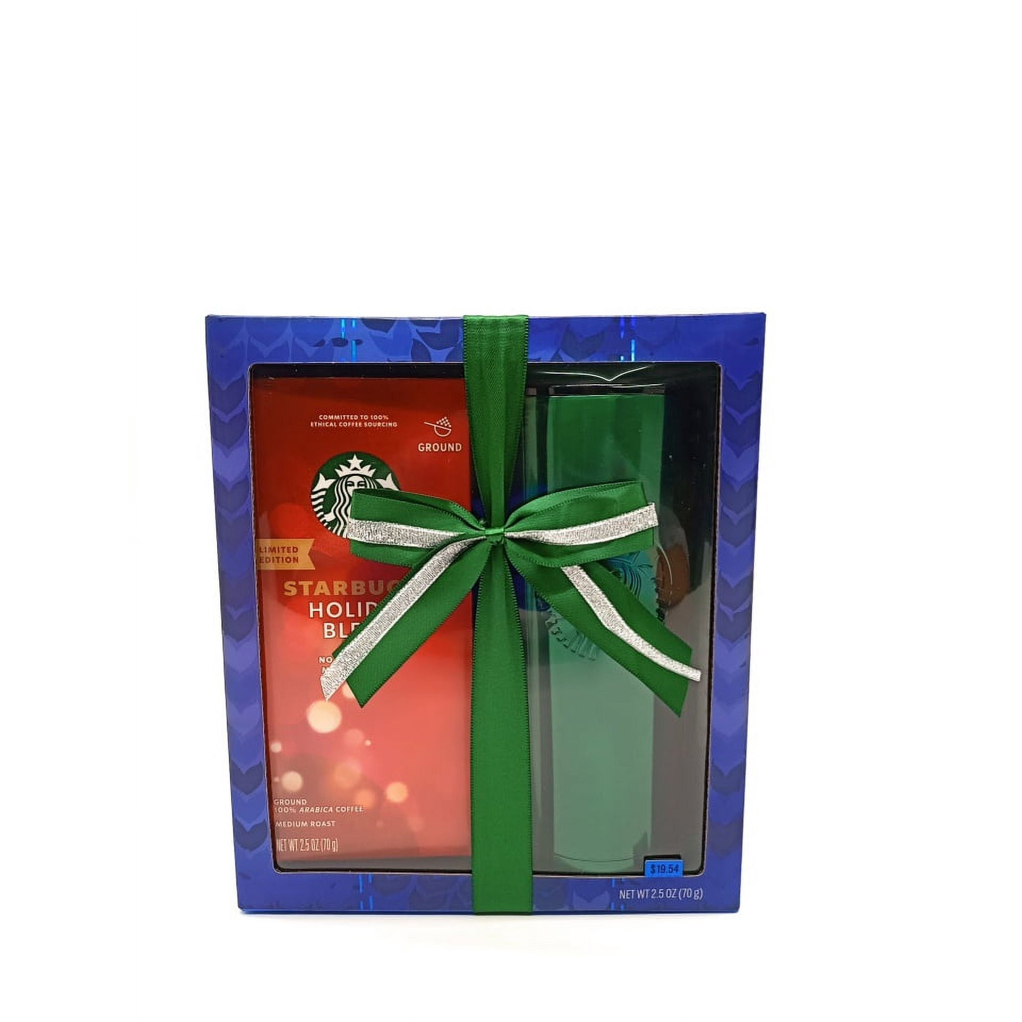 Starbucks Holiday Green Stainless Steel Tumbler with Holiday Blend Coffee | Walmart (US)