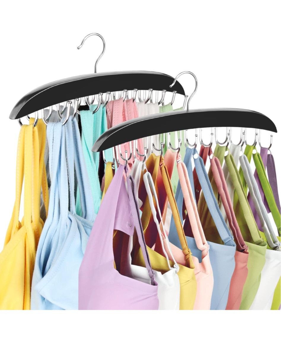 Bra/tank top organizer for closet. I personally hang my sports bra on these hangers and they save so much space! 

#LTKSaleAlert #LTKHome #LTKFitness