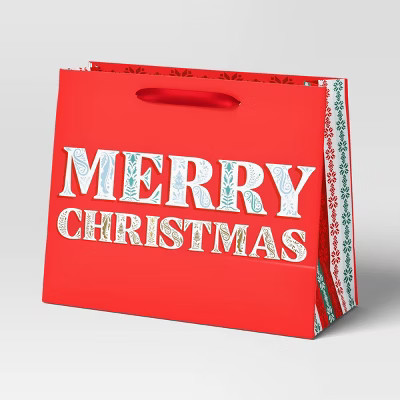 Cozy Christmas Large Merry Christmas on Red - Wondershop™ | Target