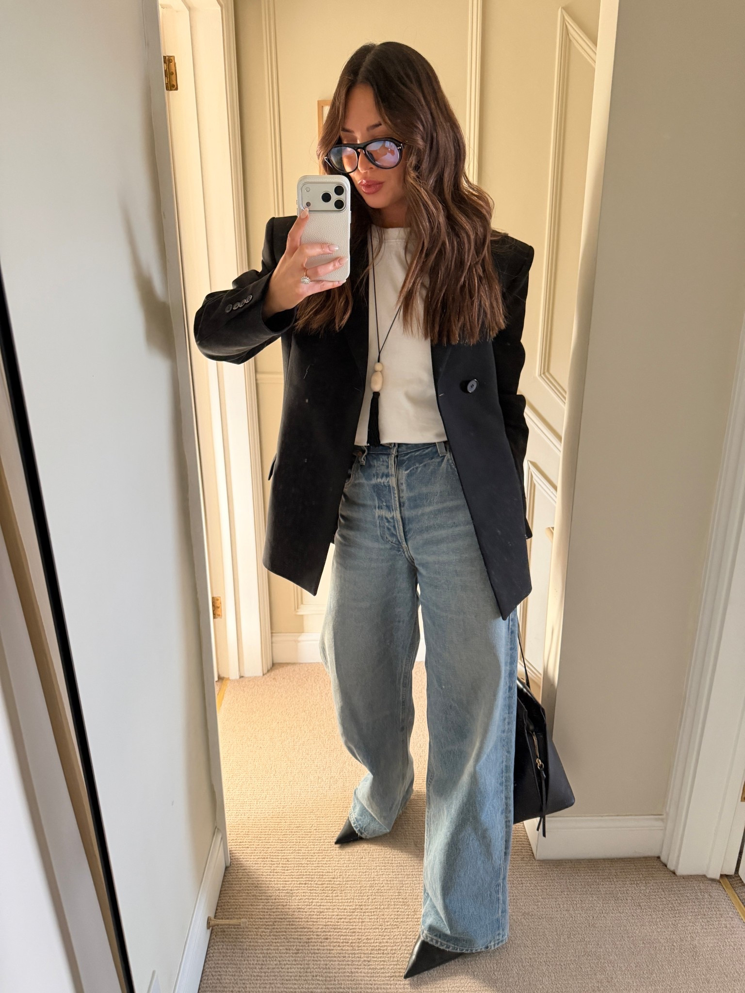 Dressing up my denim for work. 
#denim #workwear #handbags

#LTKuk #LTKjeans #LTKbag