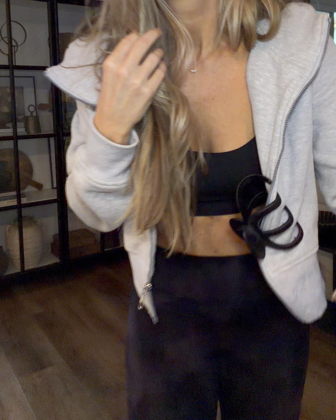 Amazon workout outfit of the day. Lululemon look for less zip up sweatshirt size small. Sports bra size small. Seamless front leggings size small. My weighted vest is 6 pounds. My most frequently used kettlebell is 20 pounds. Linking all my at home workout equipment from Amazon.

#LTKfitnessgoals #LTKselfcare #LTKdayinmylife