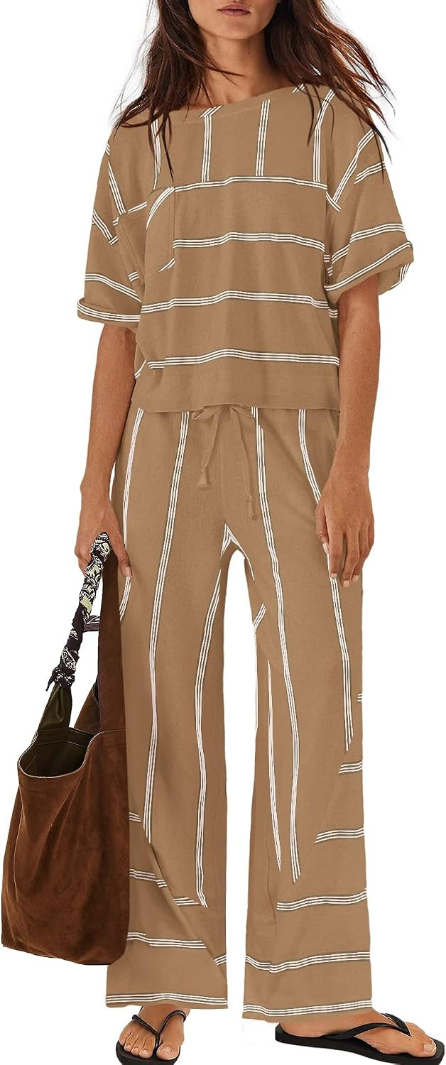 Panadila Women Striped Lounge Sets 2 Piece Summer Travel Sets | Amazon (US)