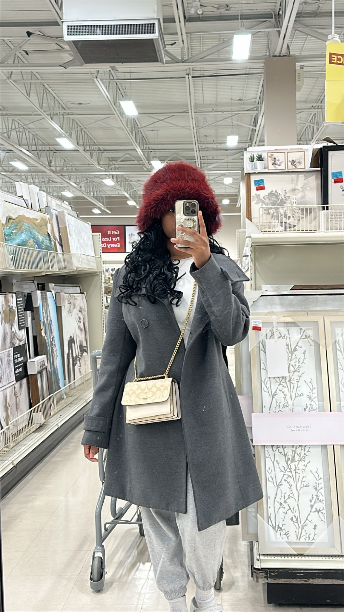 Casual outfit while I was shopping for home decor
#transitionoutfit #springoutfit #furhat #springwear #greycoat

#LTKStyleTip #LTKPetite #LTKSeasonal