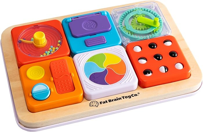 Fat Brain Toys PlayTab Essentials, Modular Sensory Activity Board, Busy Board for Toddlers and Ba... | Amazon (US)