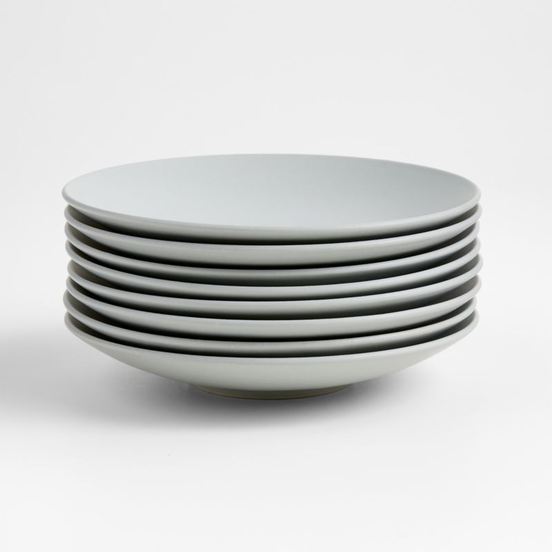 Craft Stone Blue Coupe Salad Plates, Set of 8 + Reviews | Crate & Barrel | Crate & Barrel