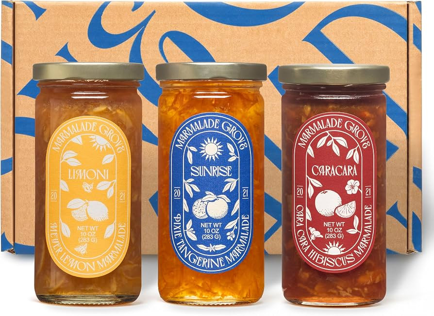 Marmalade Grove, Marmalade Gift Set, Handmade With Fresh Fruit, (Pixie Tangerine, Cara Cara Orang... | Amazon (US)