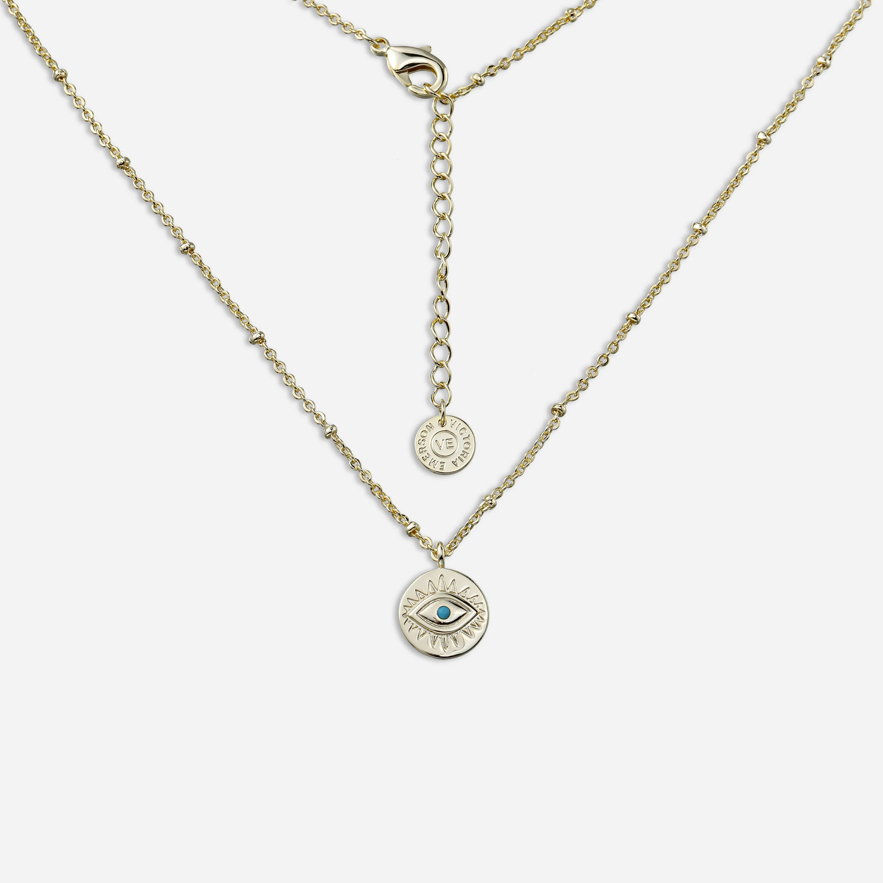 BWC Gold Evil Eye Necklace | Victoria Emerson