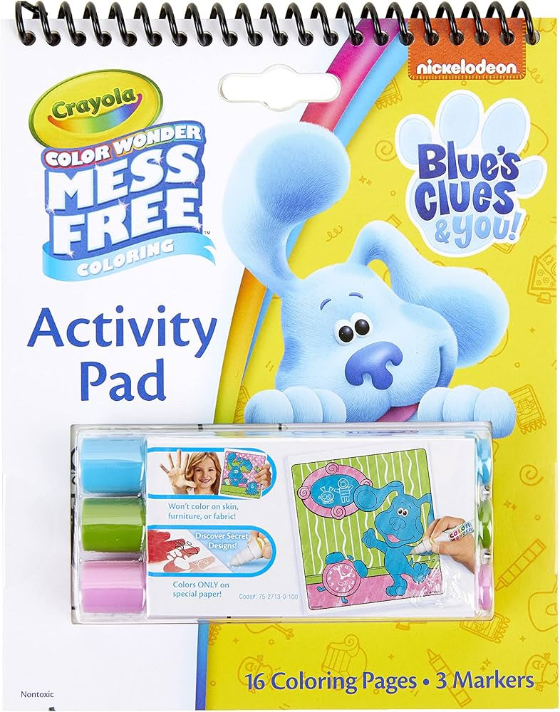Crayola Blues Clues Color Wonder Activity Pad, Mess Free Coloring, Gift for Kids | Amazon (US)