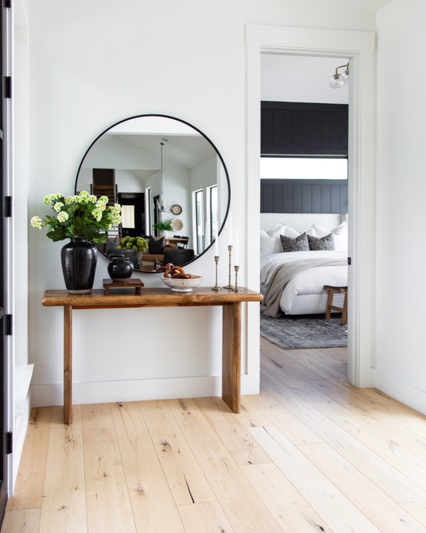 This mirror from Wayfair is such a statement piece here in our entryway!