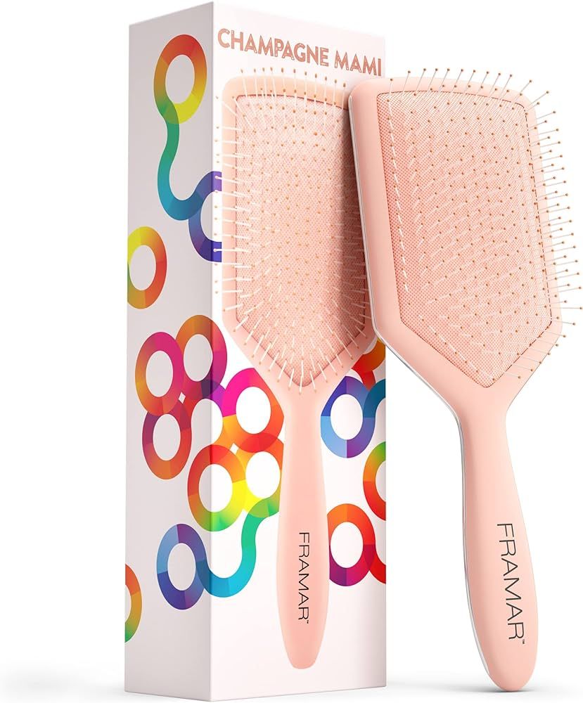 Framar Detangler Brush, Paddle Brush – Elegant Detangling Brush, No more Tangles Hair Brush –... | Amazon (US)