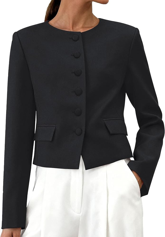 PRETTYGARDEN Women Blazers Business Casual Outfits 2025 Fall Fashion Long Sleeve Professional Off... | Amazon (US)