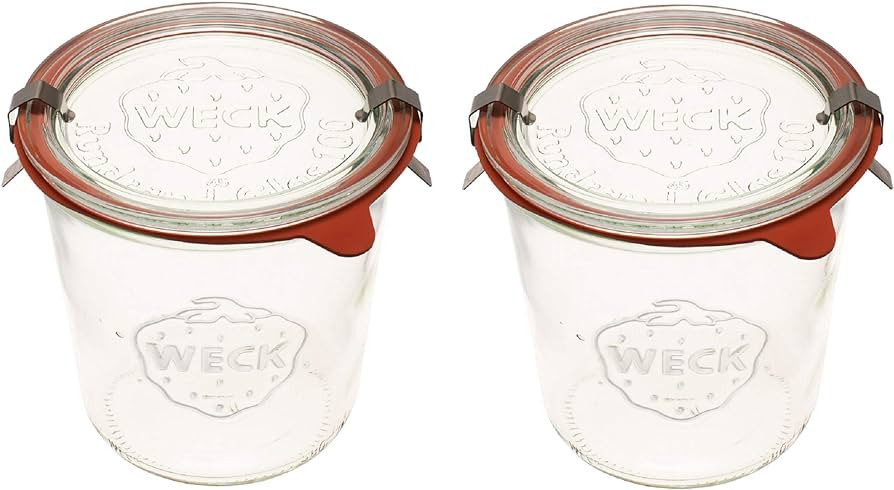 Weck Canning Jars 742 - Weck Mold Jars made of Transparent Glass - Eco-Friendly Canning Jar - Sto... | Amazon (US)