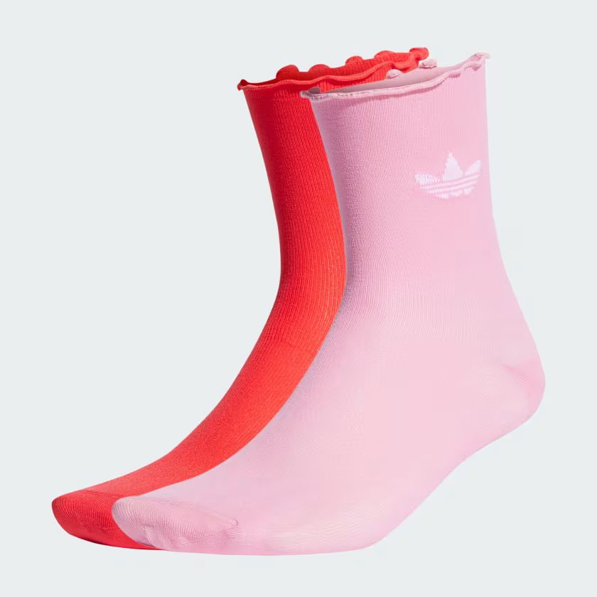 Semi-Sheer Ruffle Crew Socks 2 Pairs | adidas (US)