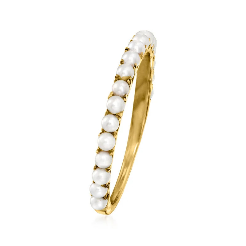 1.5-2mm Cultured Pearl Ring in 14kt Yellow Gold | Ross-Simons