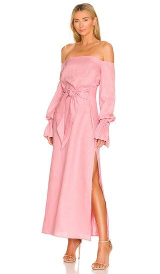 Linen Caftan Dress in Pink | Revolve Clothing (Global)