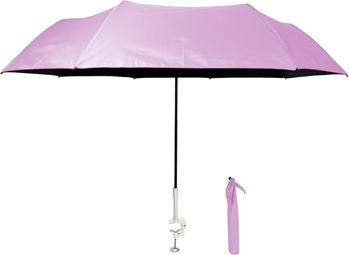 Clamp on Chair Umbrella, folds to just 16", overhead-bin friendly, carry-on sized, meets standard... | Amazon (US)