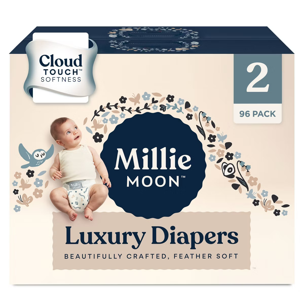 Millie Moon Luxury Disposable Diapers - (Select Size and Count) | Target