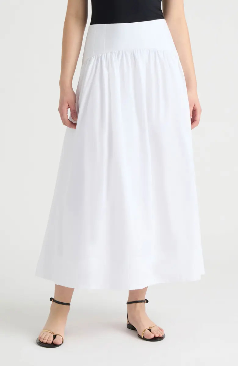 Poplin Gathered Midi Skirt | Nordstrom Rack