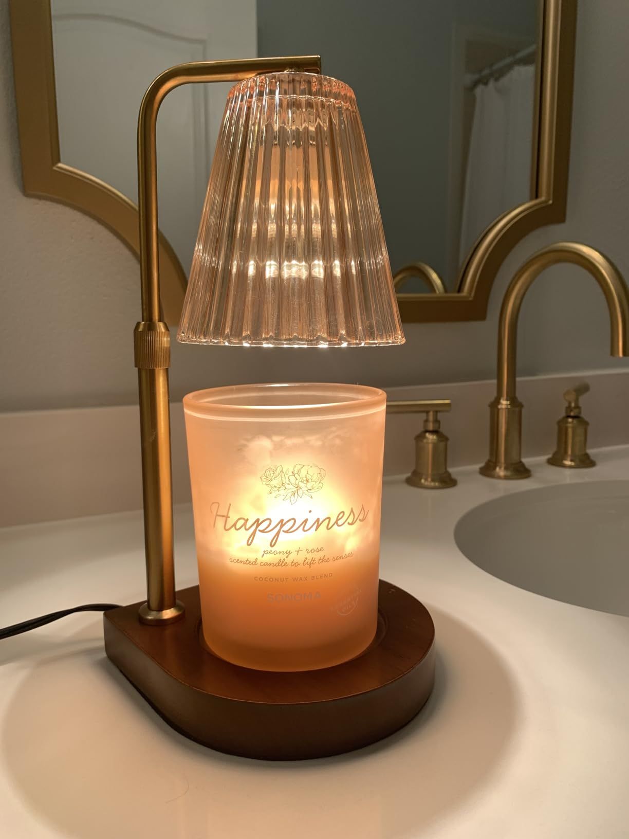 DEIDEAL Candle Warmer Lamp with 2 Bulbs, Modern Glass Candle Lamp Warmer with Timer & Dimmer, Hei... | Amazon (US)